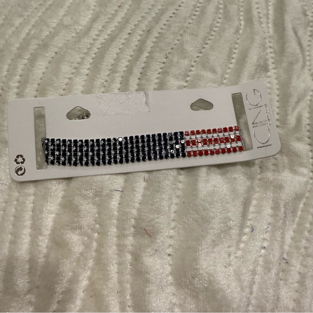 10 for $10 Icing Patriotic Rhinestone Bracelet